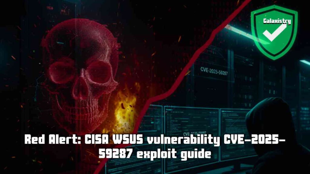 Red Alert: CISA WSUS vulnerability CVE-2025-59287 exploit guide 1 Red Alert: CISA WSUS vulnerability CVE-2025-59287 exploit guide